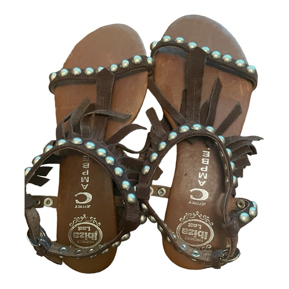 Jeffrey Campbell Ibiza Brown Suede Fringe Tassel Sz 6 - Picture 10 of 10